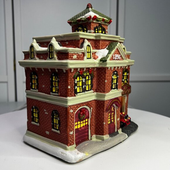 Holiday Time Fire Department Lighted Christmas Village Building (no box) - Picture 3 of 12